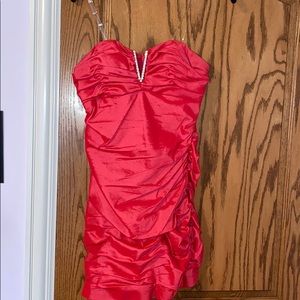 Juniors dinner dance dress with rhinestone